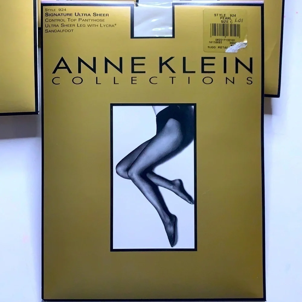 Anne Klein Signature Ultra Sheer control top pantyhose Pearl women’s new w tags